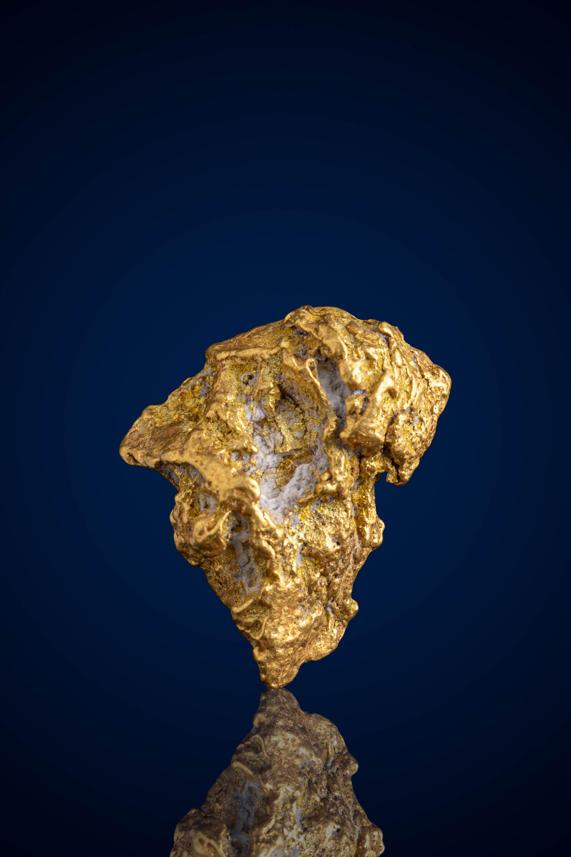 (image for) Dazzling, Cratered Natural Gold Nugget with Quartz - Alaska - 6.92 grams